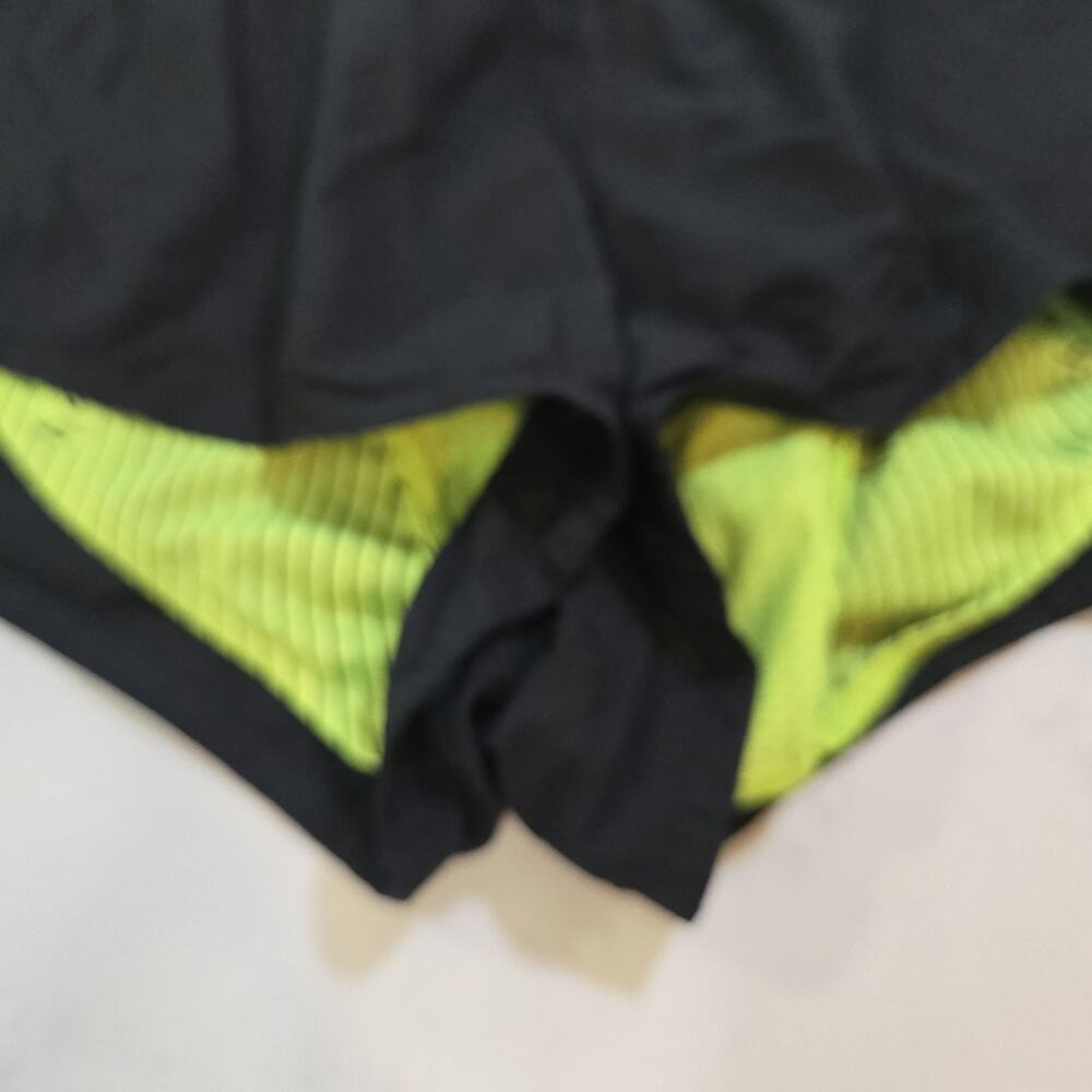 Brooks Running Shorts Womens‎ Black Neon Lined Athletic Running Shorts - Picture 6 of 10